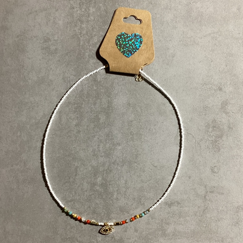 Colorful Beaded Necklace with Gold Accent